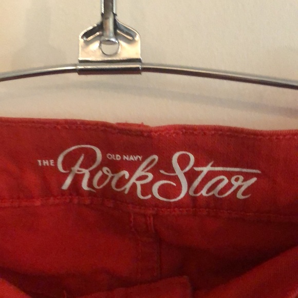 Red Old Navy Rockstar Jeans - Picture 2 of 2